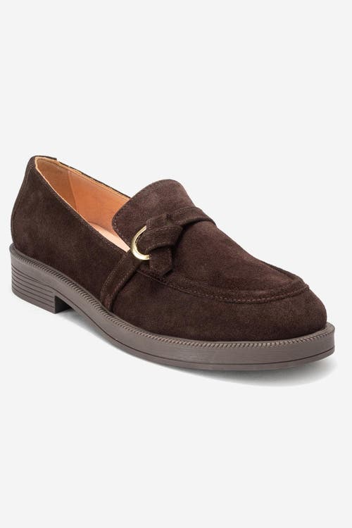 Forever & Always Shoes Galea Buckled Leather Loafers In Brown