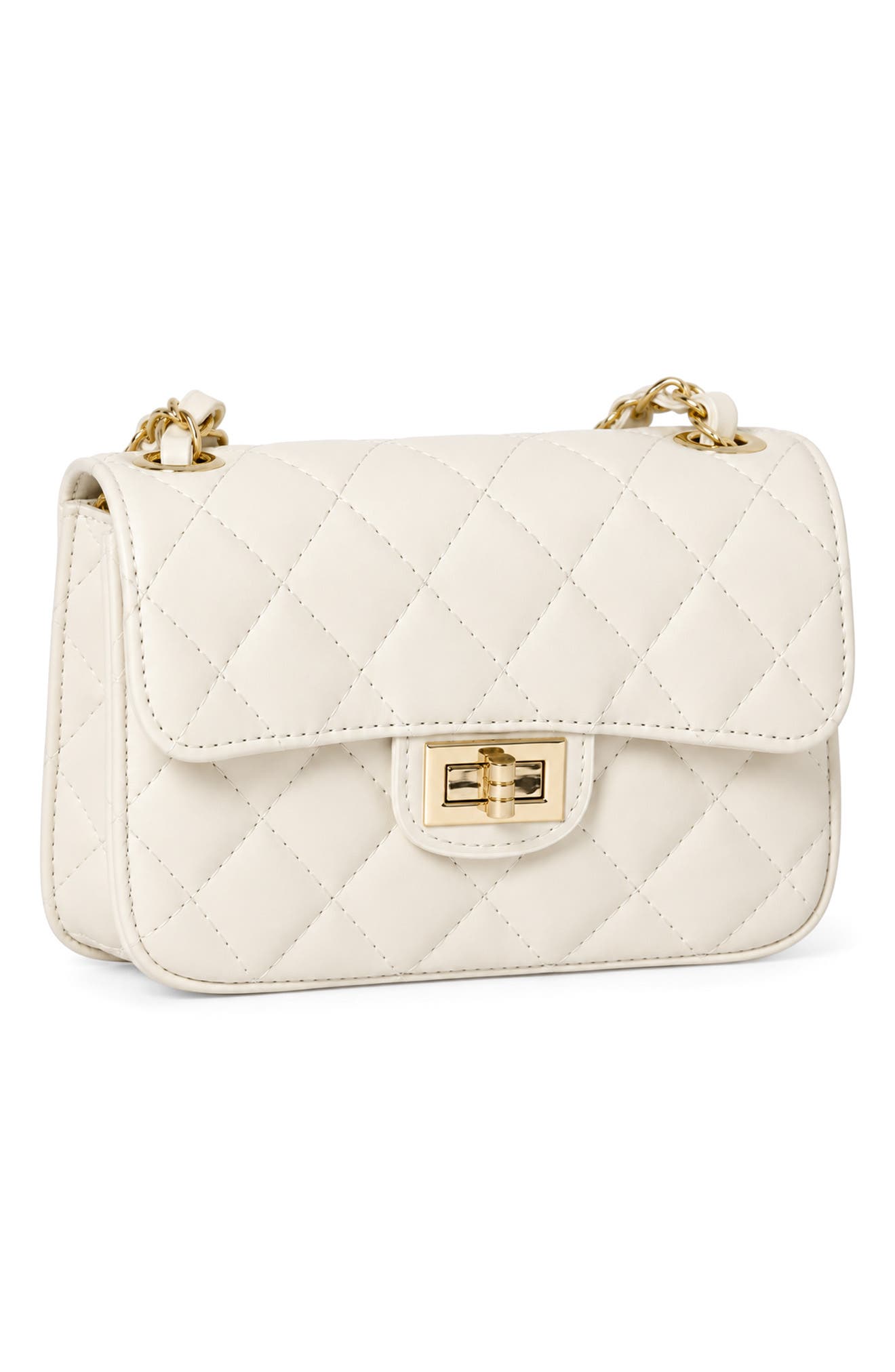 Quilted Crossbody Bag, Alternate, color, WHITE