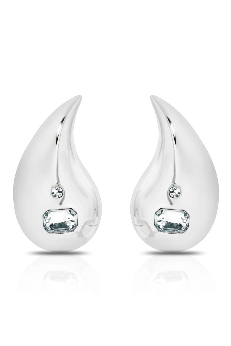Teardrop Statement Earrings, Main, color, SILVER