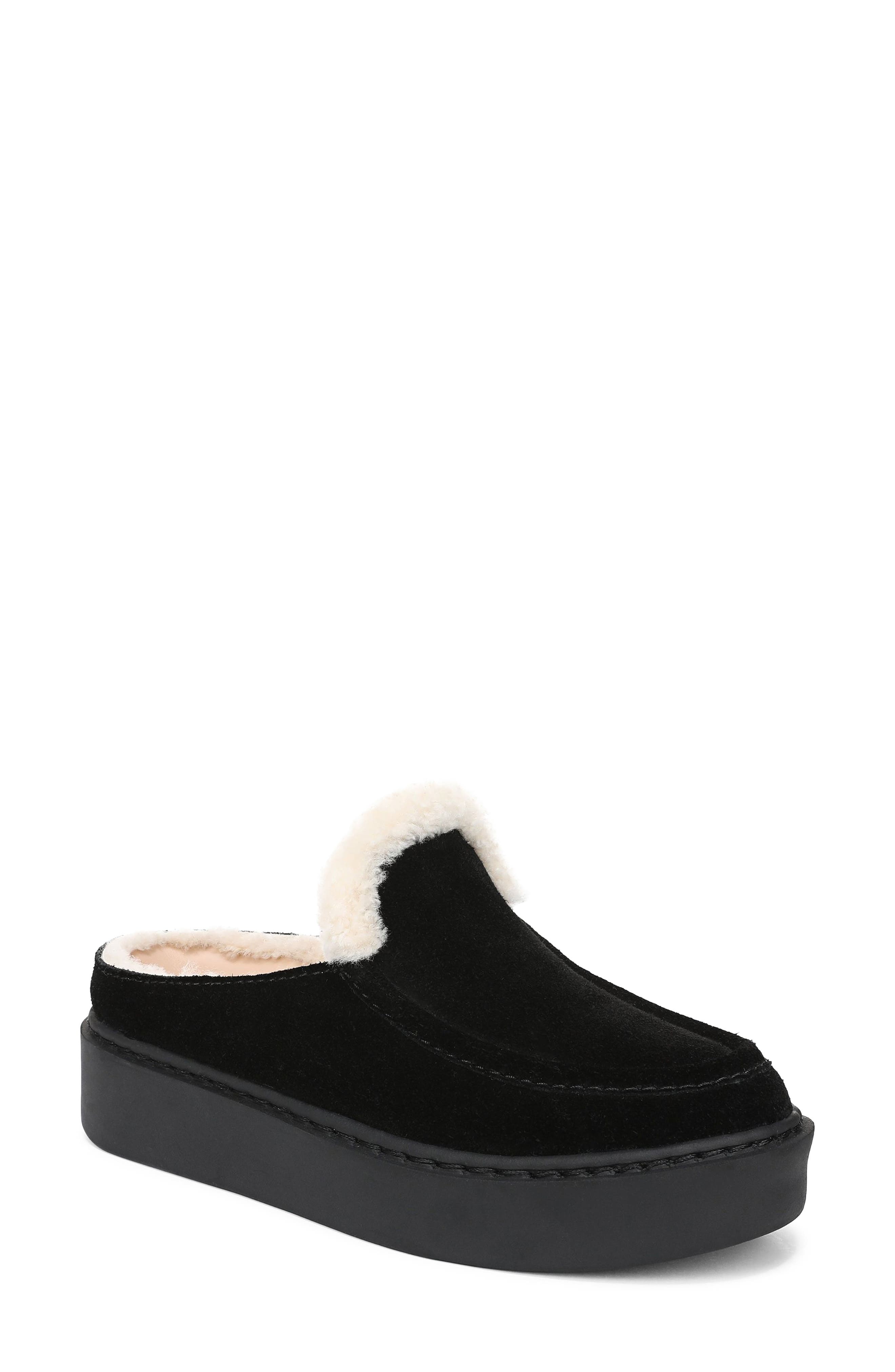 Favorite Daughter Sunny Genuine Shearling Lined Platform Clog, Main, color, Black