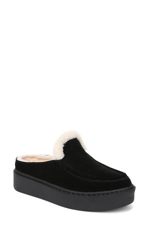 Sunny Genuine Shearling Lined Platform Clog (Women)