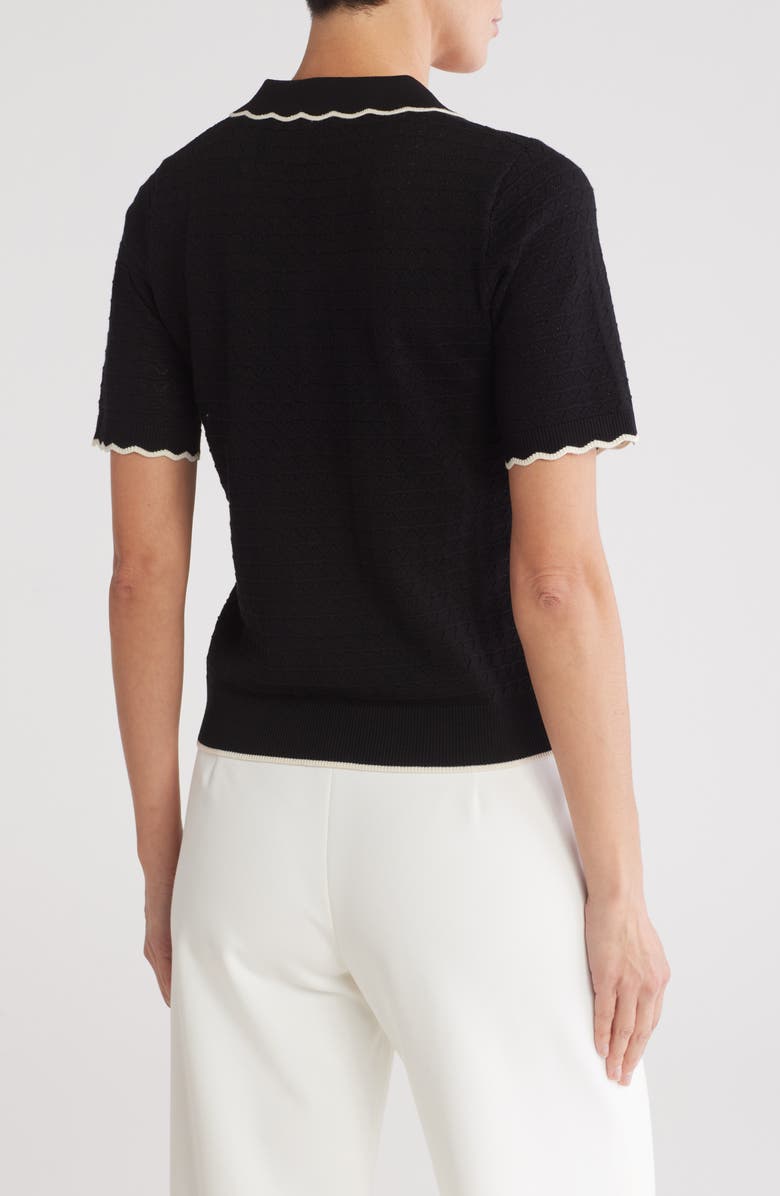 Adrianna Papell Pointelle Polo, Alternate, color,