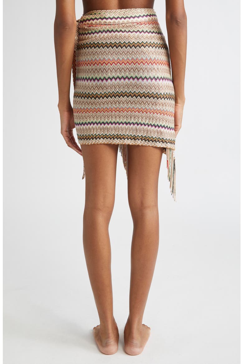 Chevron Fringe Cover-Up Sarong, Alternate, color, PINK MULTI