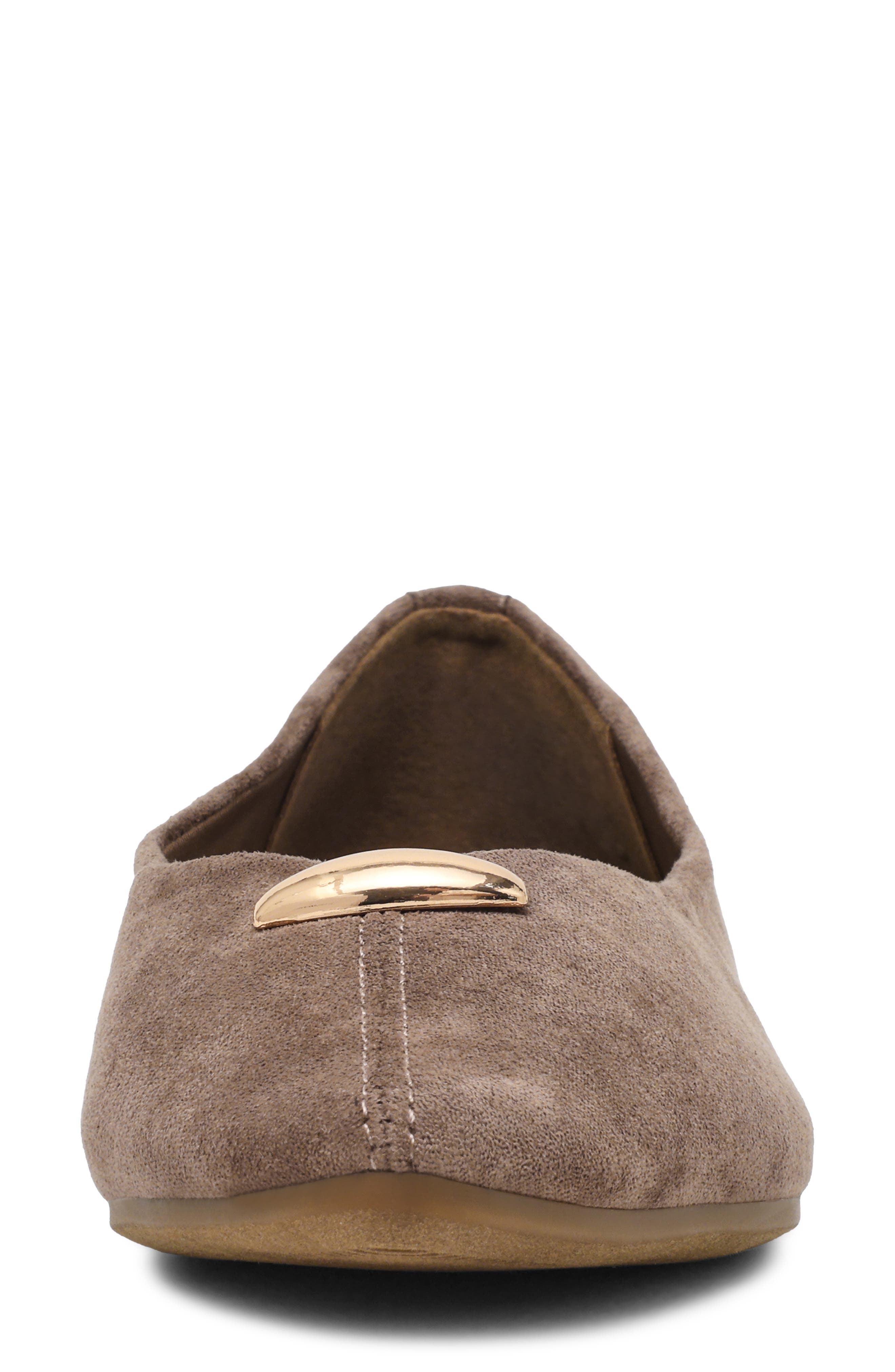 Yonder Pointed Toe Flat, Alternate, color, TAUPE MICROSUEDE
