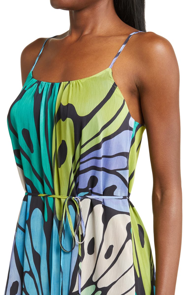 Sam Edelman Butterfly Print Maxi Dress, Alternate, color, 