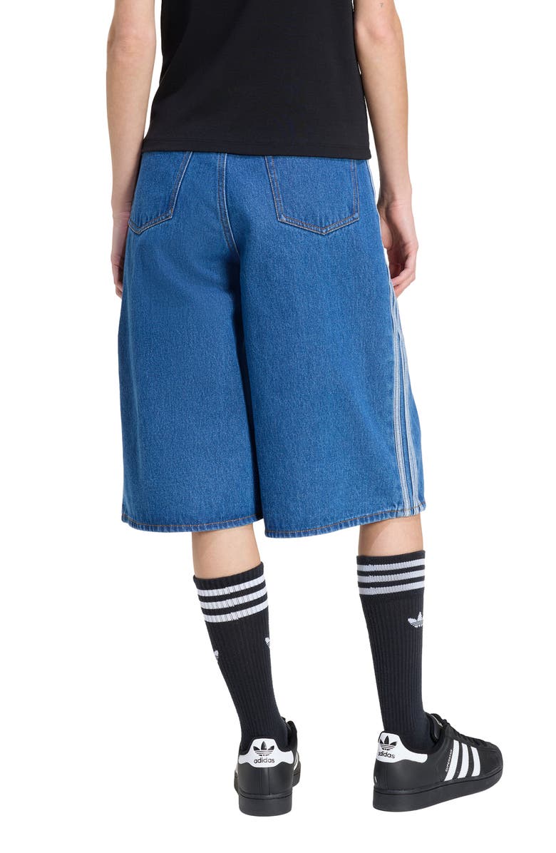 adidas Originals Firebird Denim Jorts, Alternate, color, Medium Vintage Denim