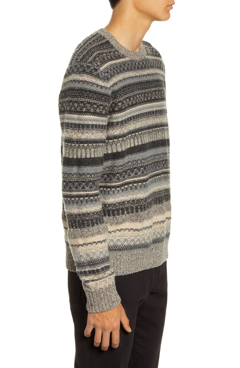 Vince Fair Isle Crewneck Wool Blend Sweater, Alternate, color, 