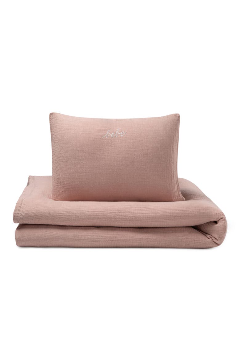 Bebe Cotton Gauze Crib Duvet Cover, Main, color, PINK