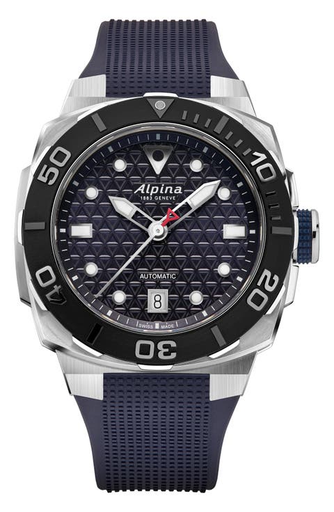 Seastrong Diver Extreme Rubber Strap Automatic GMT Watch, 39mm x 40.5mm