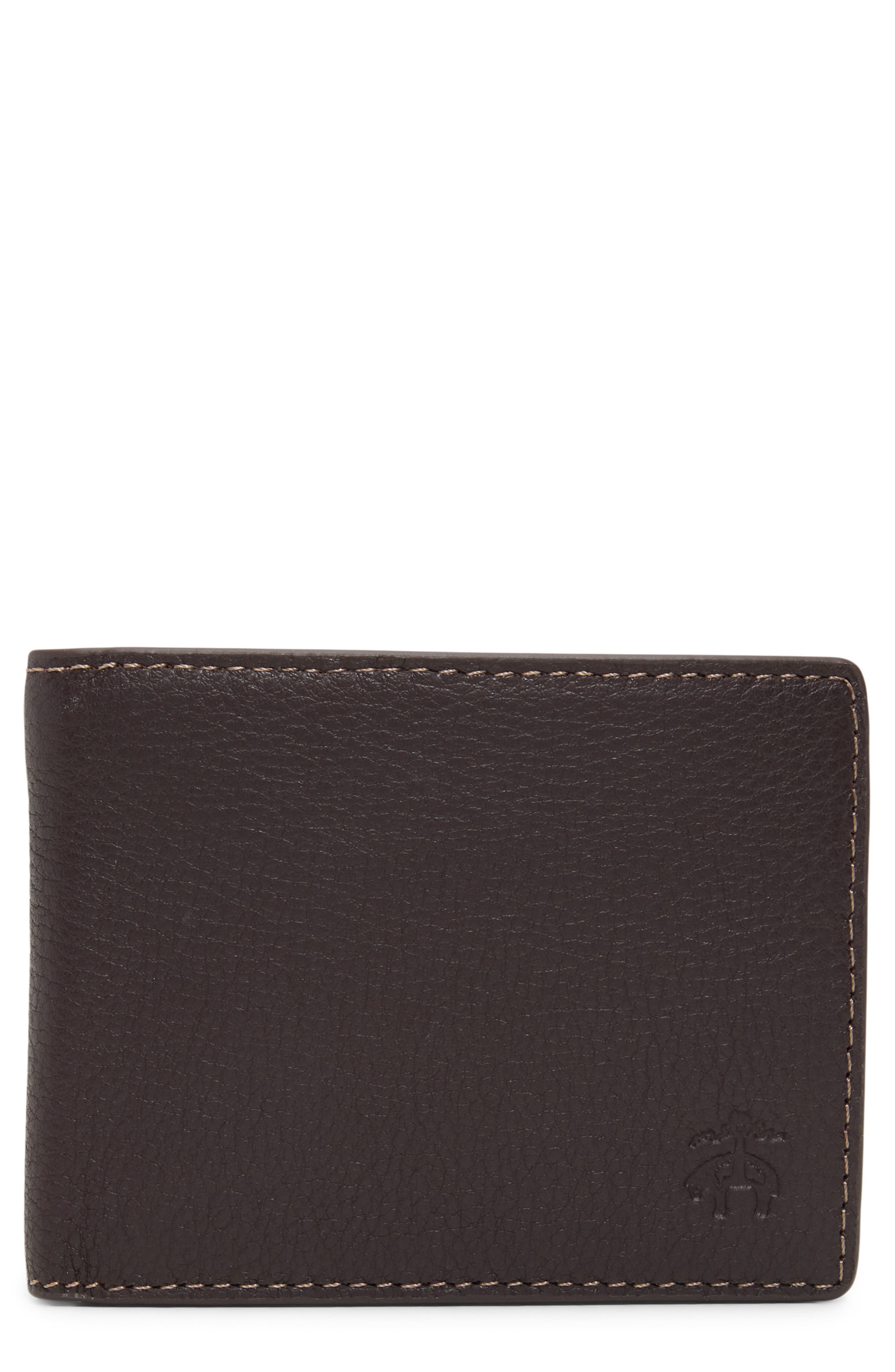 Brooks Brothers Brower Bifold Pebbled Leather Wallet