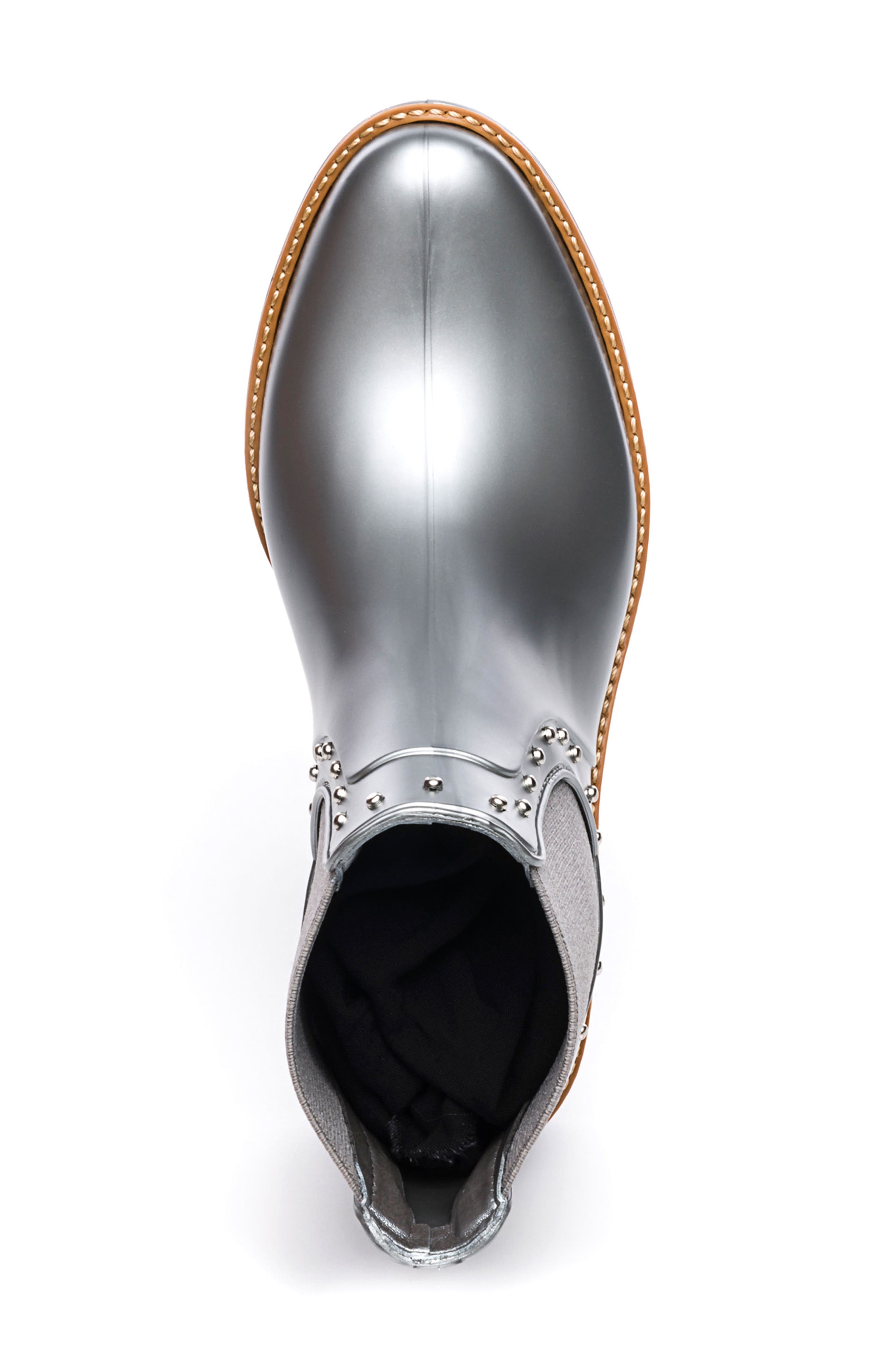 Bernardo Peyton Waterproof Rain Bootie, Alternate, color, PEWTER