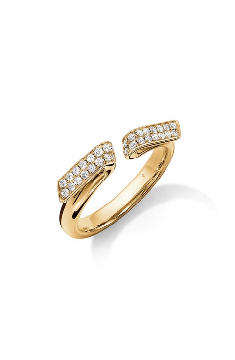 INSIDE/OUT 18K Gold Diamond Flip Open Ring, 0.15ct.