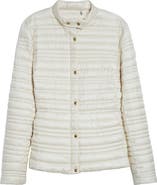Moncler Cataire Stripe Quilted Down Puffer Jacket