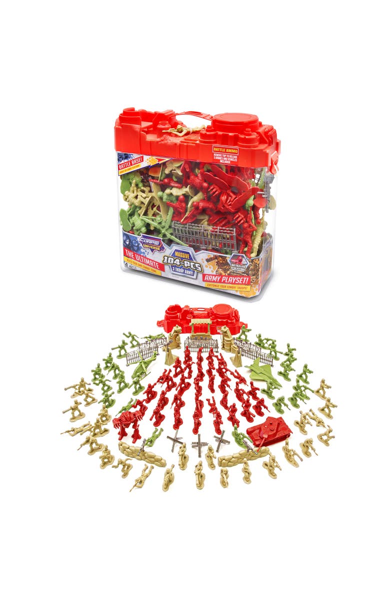 Lanard The Corps! Universe Army Playset, 104 Pieces, Alternate, color, Multicolored