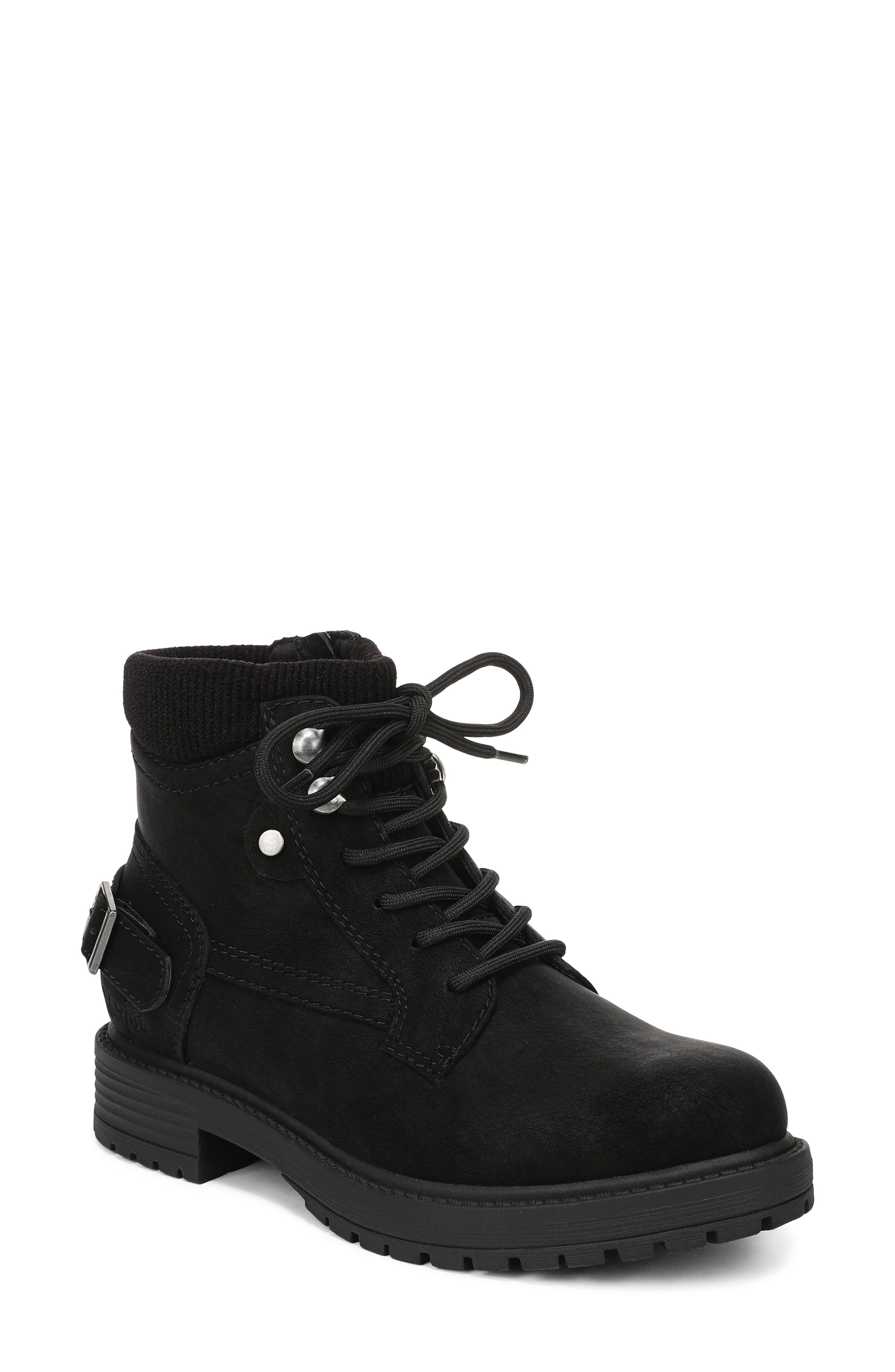 Astor Faux Leather Lace Up Bootie