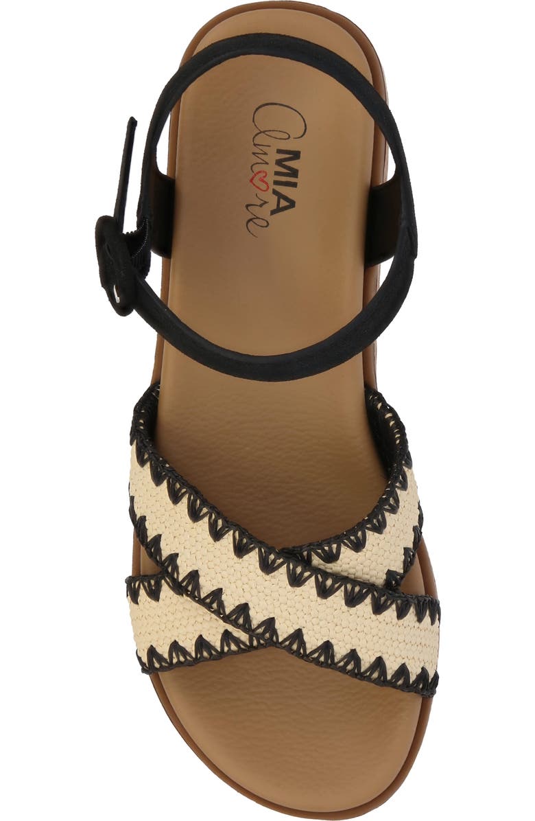 MIA AMORE <p>Rinaa Platform Sandal (Women)</p>, Alternate, color, Natural W/ Black
