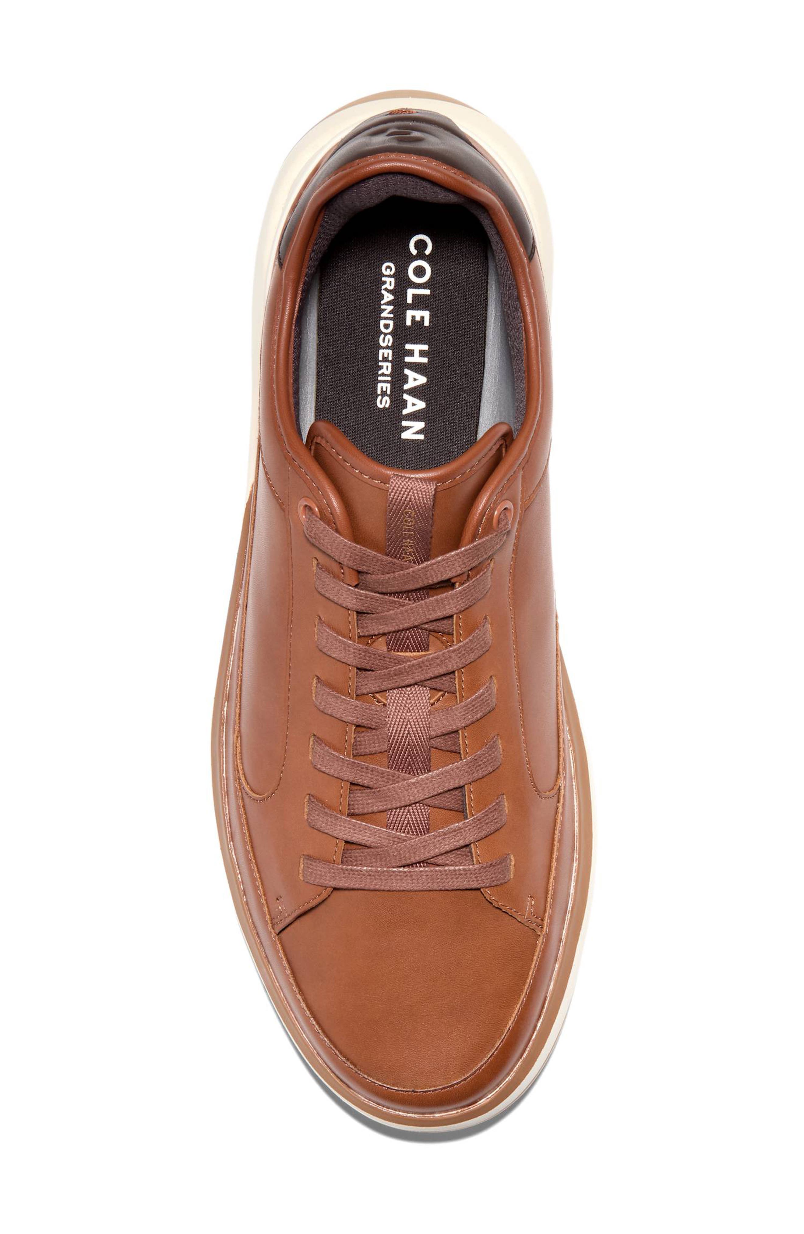 Cole Haan GrandPrø All Day Court Sneaker, Alternate, color, Brit Tan Dk Choc