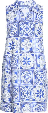 SUGARLIPS Arbor Tile Lexya Cotton Shift Dress