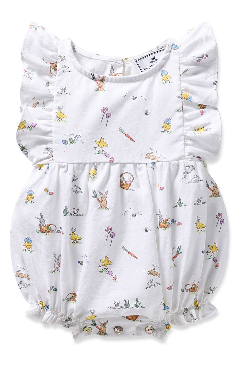 Petite Plume Ruffle Romper, Main, color, 