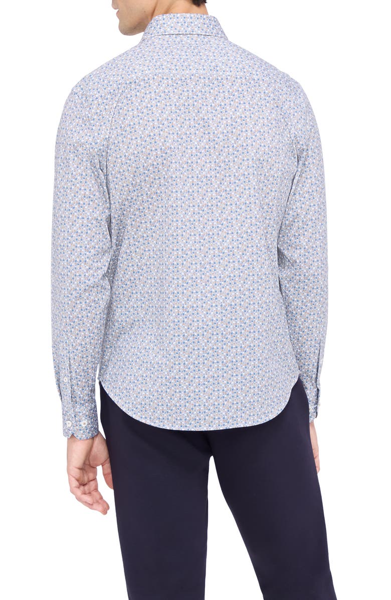 Bugatchi James OoohCotton<sup>®</sup> Mosaic Print Button-Up Shirt, Alternate, color, Cinnamon