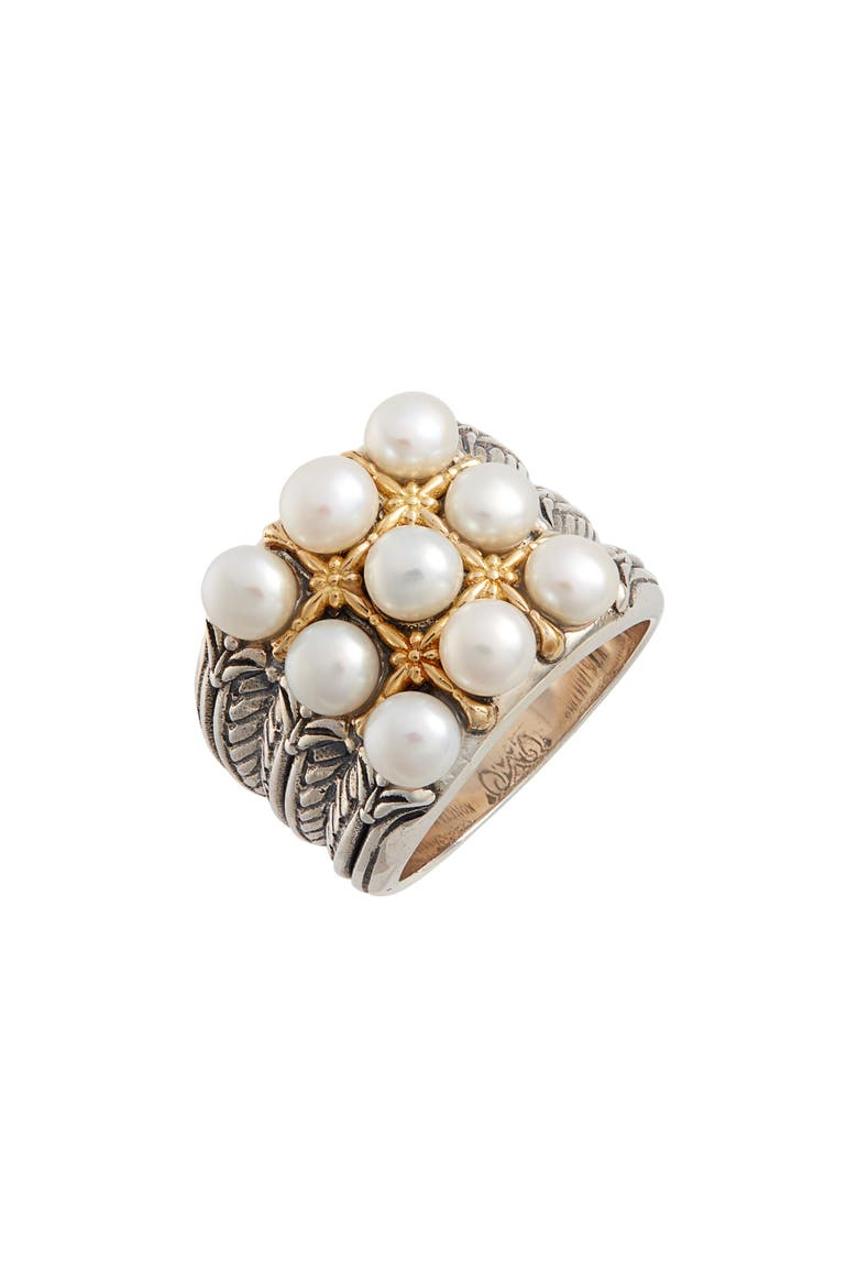 Thalia Pearl Wide Ring, Main, color, SILVER/ PEARL