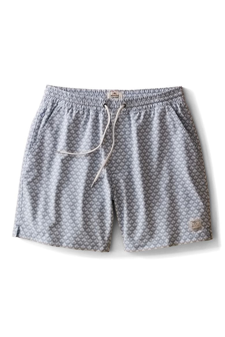 6-Inch Lined Sport & Swim Shorts, Alternate, color, LIGHT BLUE AGAVE PRINT