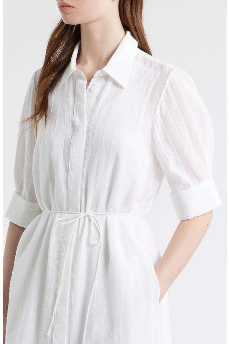 Lucy Texture Stripe Shirtdress, Alternate, color, WHITE