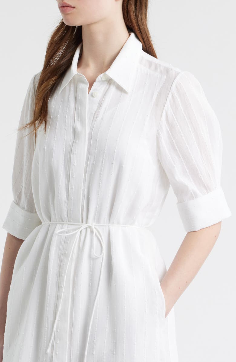 rag & bone Lucy Texture Stripe Shirtdress, Alternate, color, White