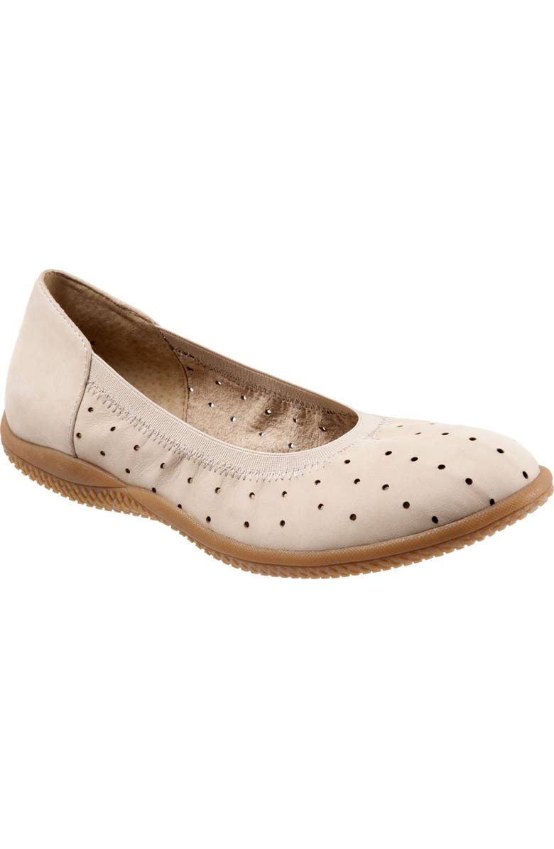 SoftWalk<sup>®</sup> 'Hampshire' Dot Perforated Ballet Flat, Main, color,