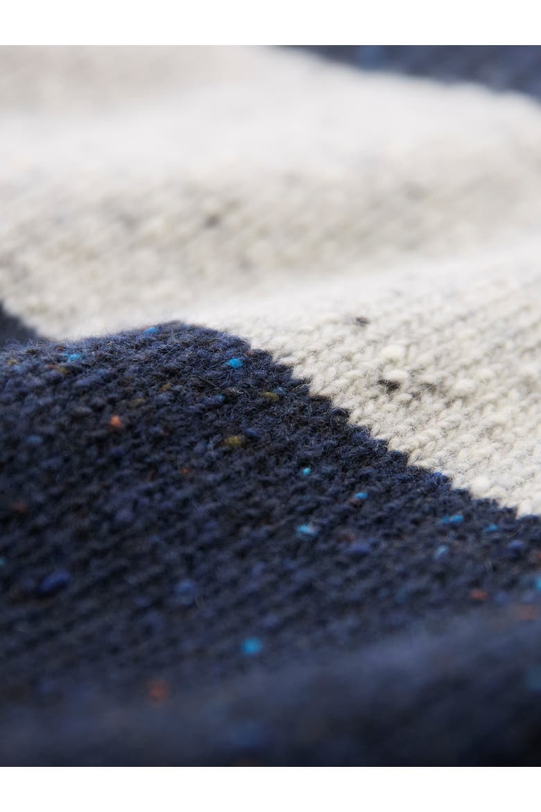 Donegal Colourblock Funnel Neck Sweater, Alternate, color, Navy / Oatmeal