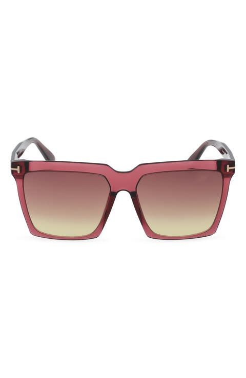 Sabrina 58mm Gradient Square Sunglasses