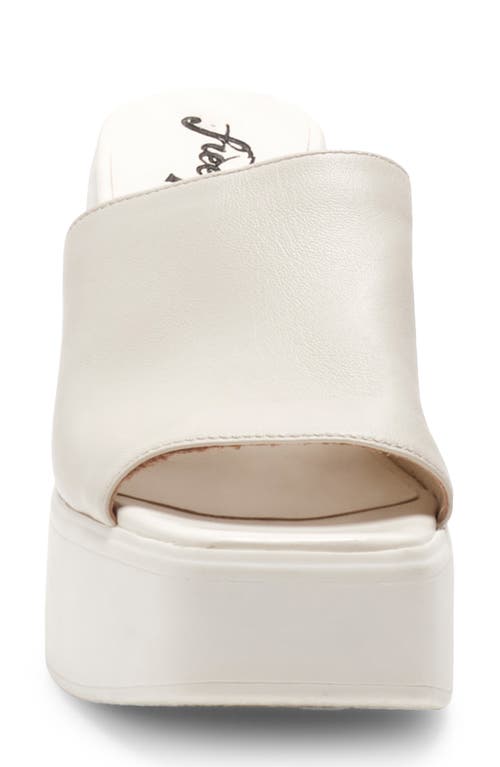 Free People Zoe Platform Slide Sandal In White