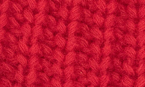 Portolano Chunky Wool Blend Beanie With Faux Fur Pompom In Red