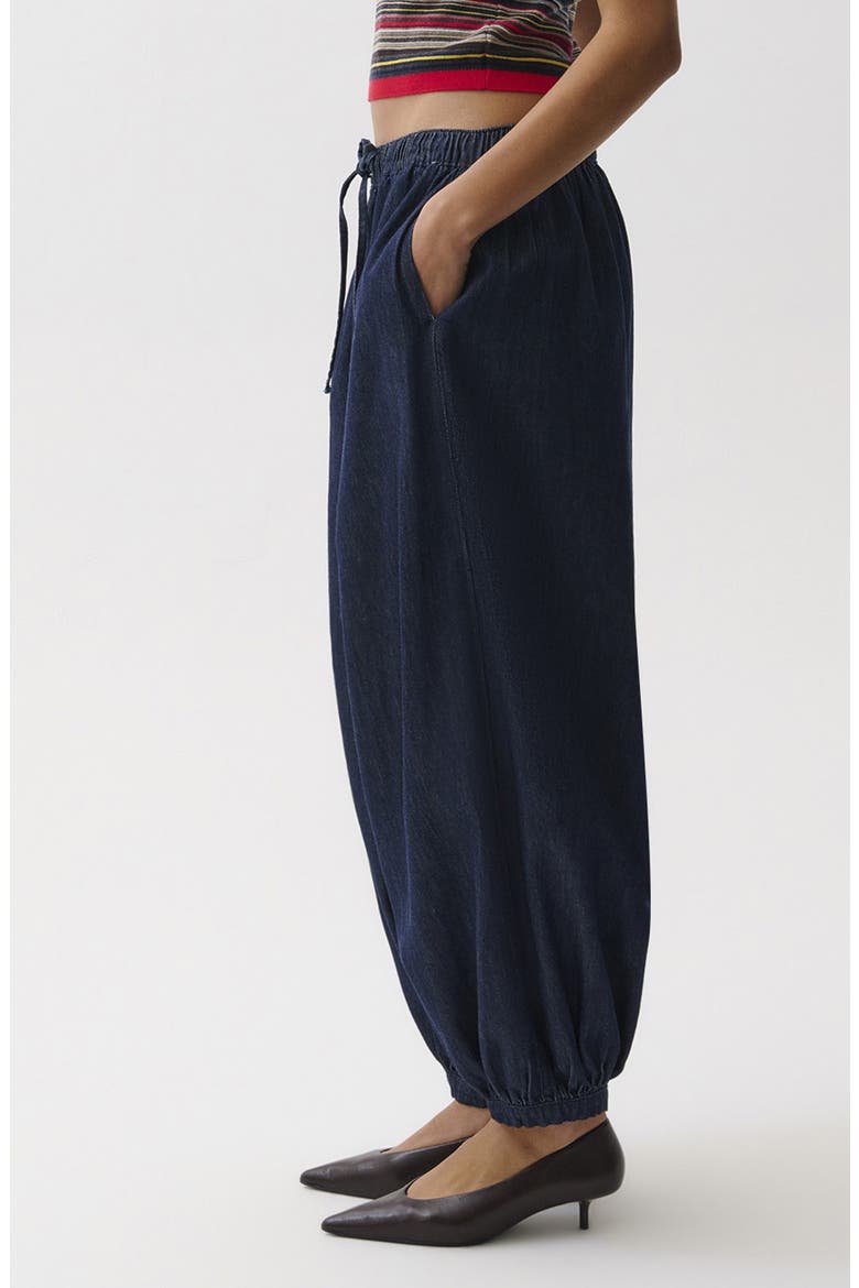 Freya Drawstring Waist Balloon Jeans, Alternate, color, CELESTE