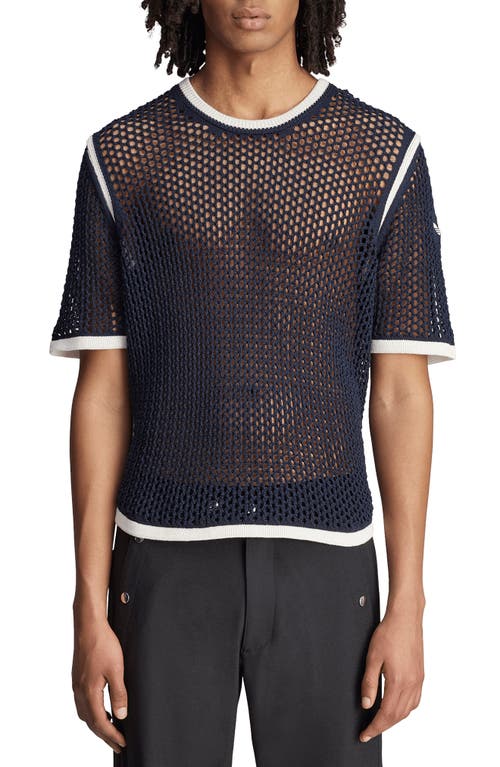 ADIDAS X WALES BONNER Openwork Knit T-Shirt in Night Navy  product