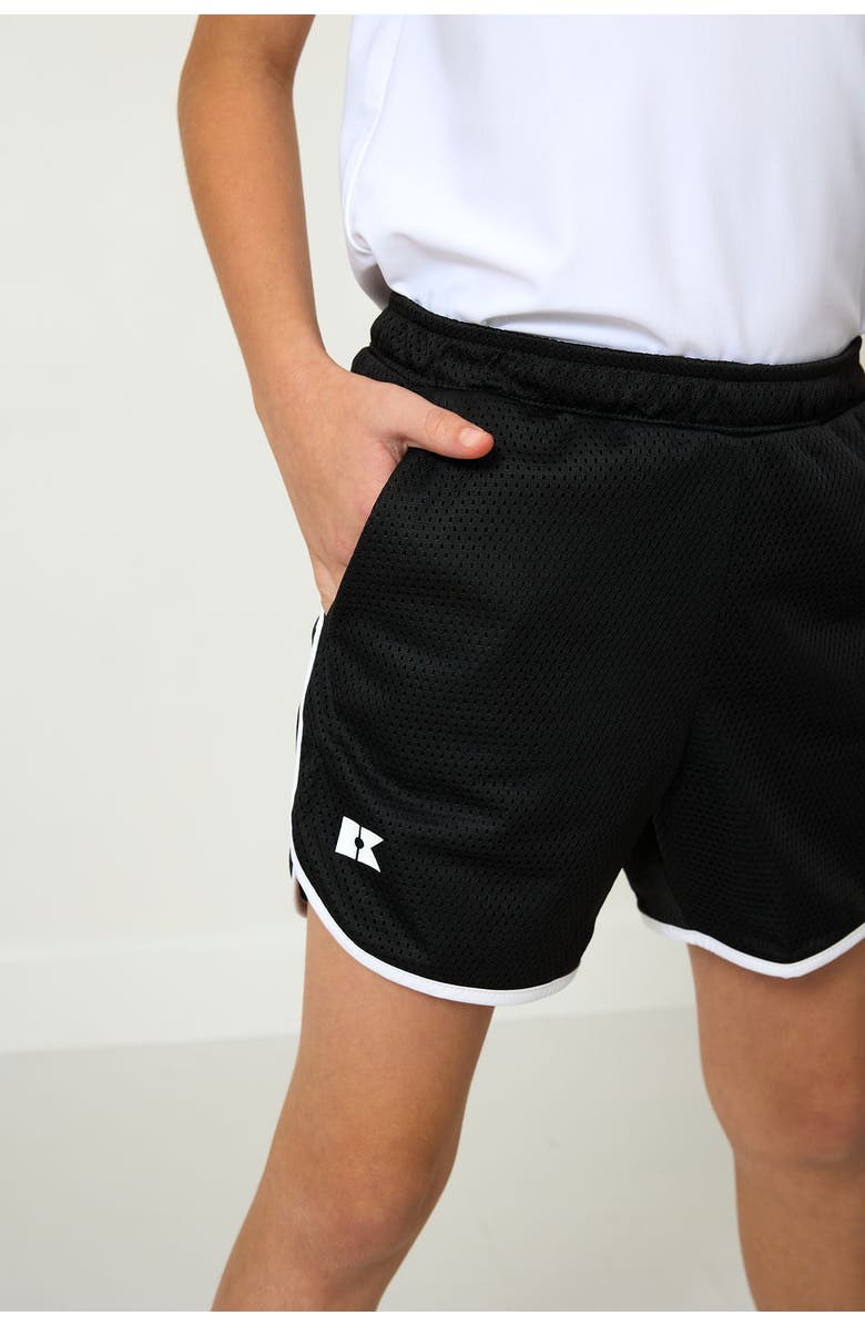 Courtside Kids Retro Mesh Super Short, Alternate, color, Black