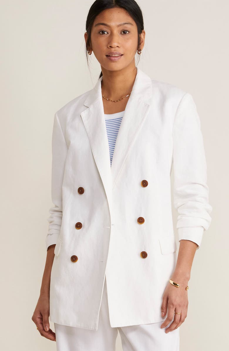 vineyard vines Double Breasted Linen Blend Blazer, Alternate, color,