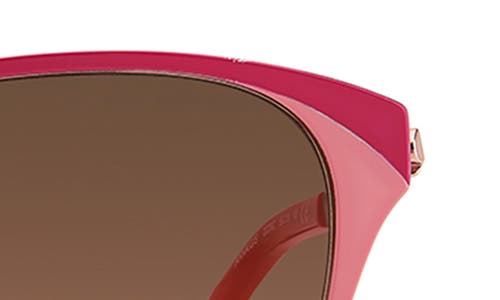 Kate Spade New York Ianna 56mm Gradient Cat Eye Sunglasses In Rose Gold