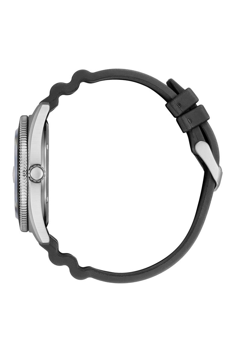 Eco Drive Classic Sport Silicone Strap Watch, 43mm, Alternate, color, BLACK