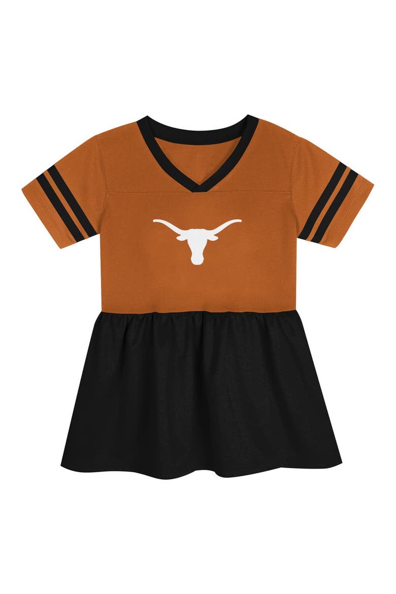 Toddler Outerstuff Texas Orange/Black Texas Longhorns Stadium Lights Fashion Jersey Dress, Alternate, color, Burnt Orange
