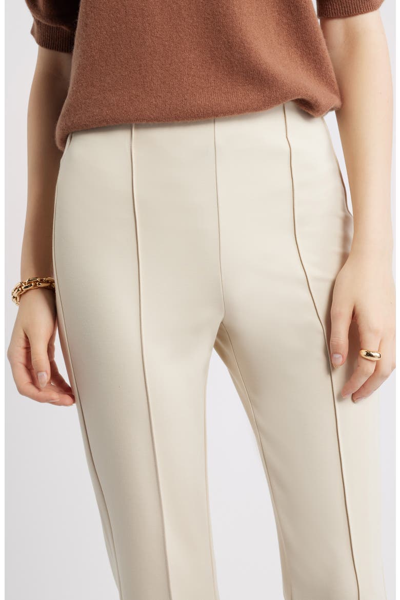 Pull-On Ponte Trousers, Alternate, color, BEIGE OATMEAL