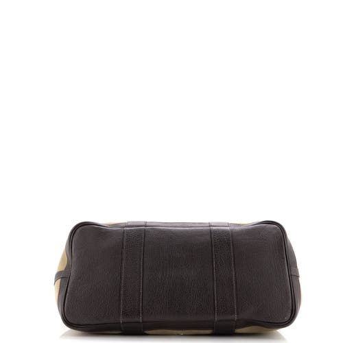 Pre-owned Hermes  Hermes Garden Party Tote Toile And Leather 36 In Brown