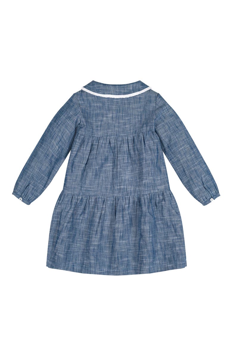 Hope & Henry Girls' Organic Button Front Chambray Dress, Kids, Alternate, color, 