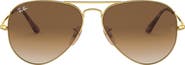 Ray-Ban 55mm Gradient Pilot Sunglasses