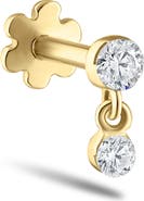 MARIA TASH Invisible Set Diamond Dangle Stud Earring
