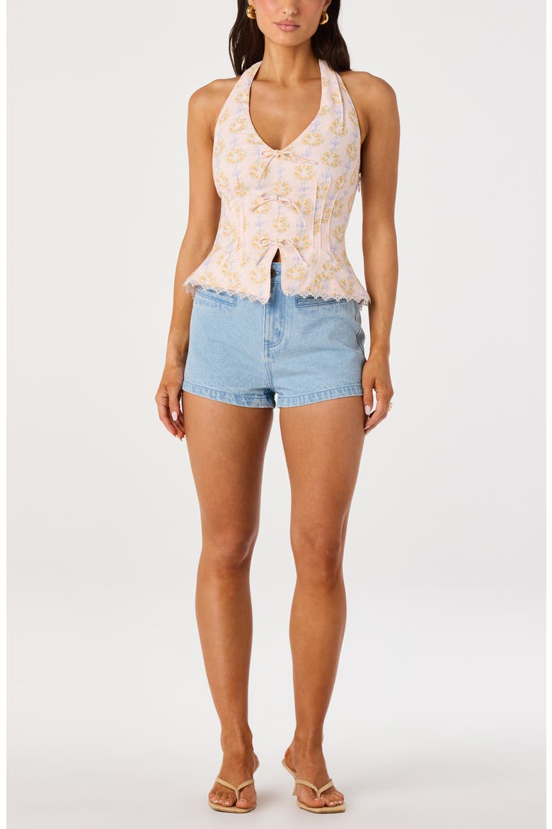 Julia Floral Halter Top, Alternate, color, BLUSH MULTI FLORAL