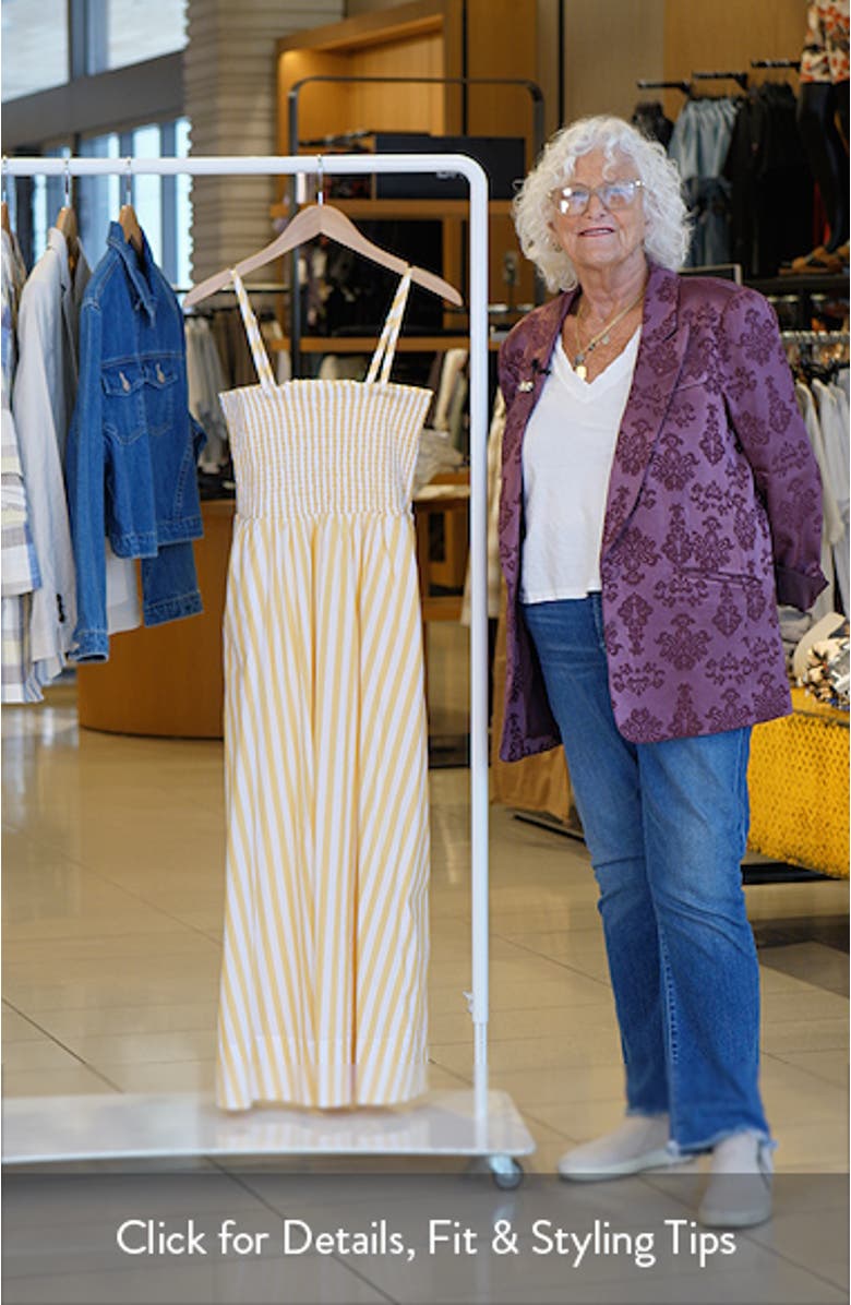 Sutton Stripe Smocked Pima Cotton Maxi Sundress, sales video thumbnail