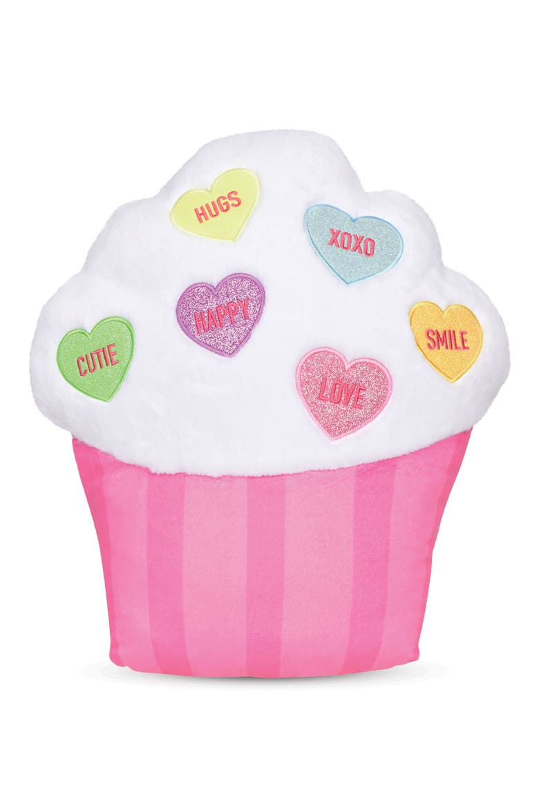 Sweet Talk Cupcake Plush Toy, Main, color, PINK/ WHITE MULTI