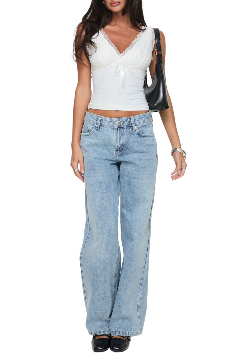 Princess Polly Zyair Lace Crop Camisole, Alternate, color, White