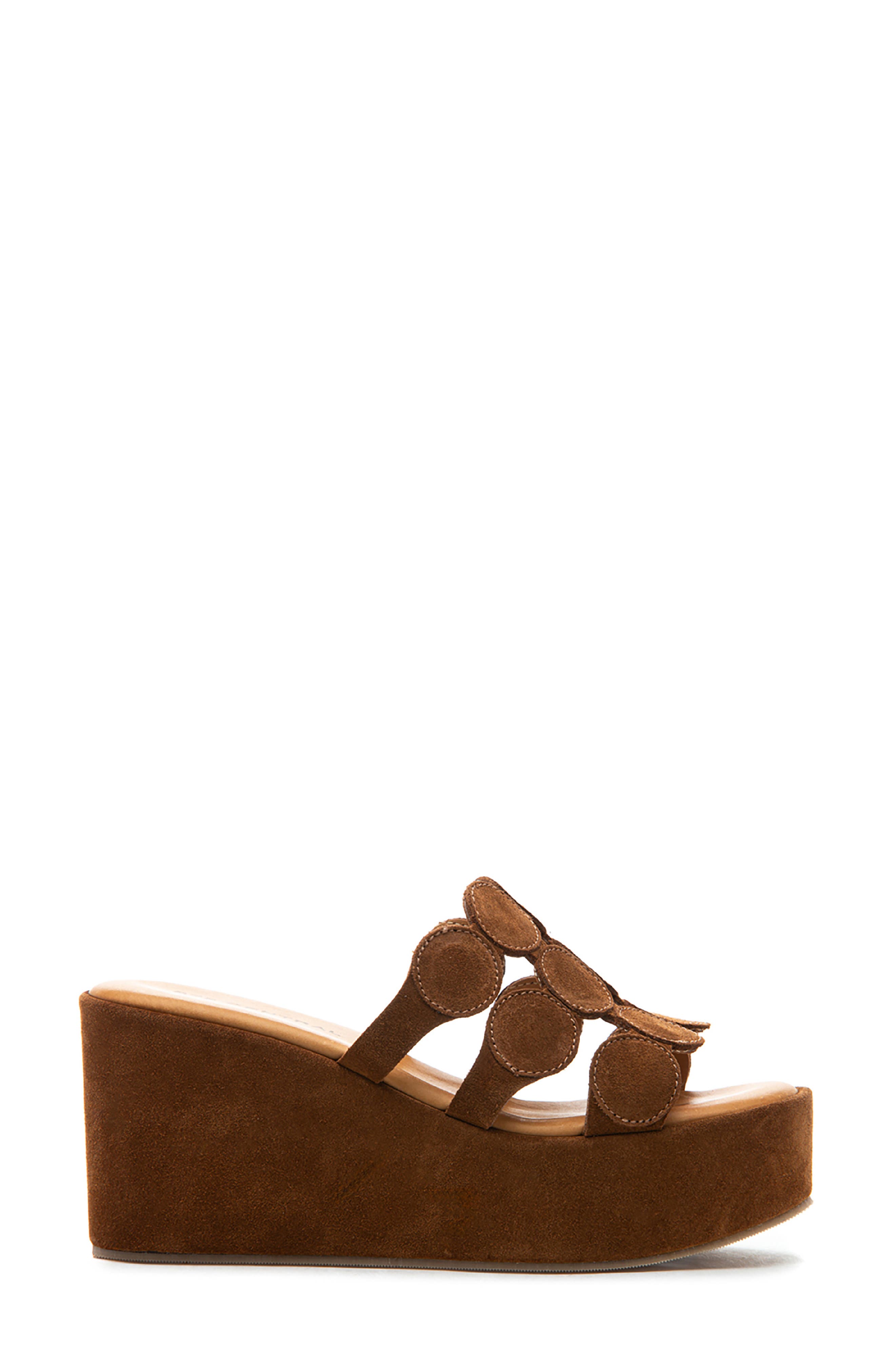 275 Central Shammy Platform Wedge Slide Sandal, Alternate, color, Brown